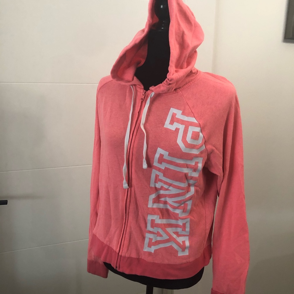 Pink Victoria secret hoodie sweater Sz Medium